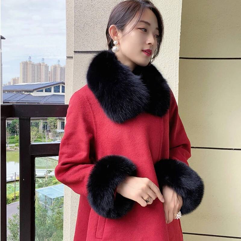 Winter Clothing Pk - Cuello de piel de zorro Real