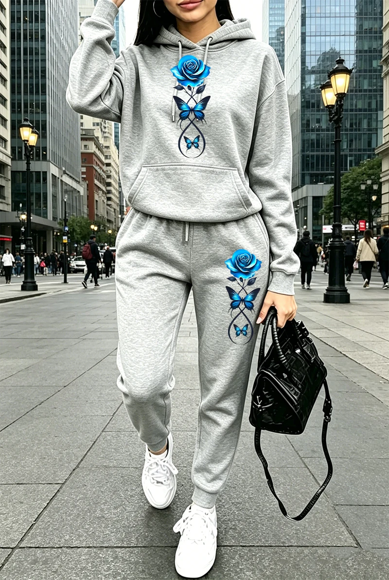 Winter Clothing For Women - Conjuntos Casuales de Sudadera con Capucha