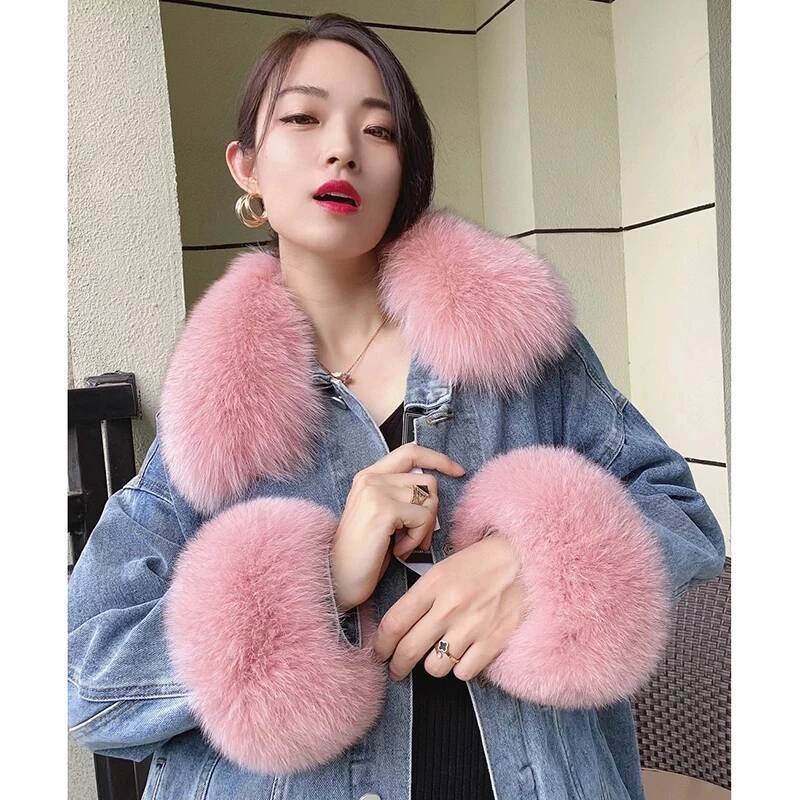 Cuello de piel de zorro Real p - Winter Clothing Pk reseña y precio