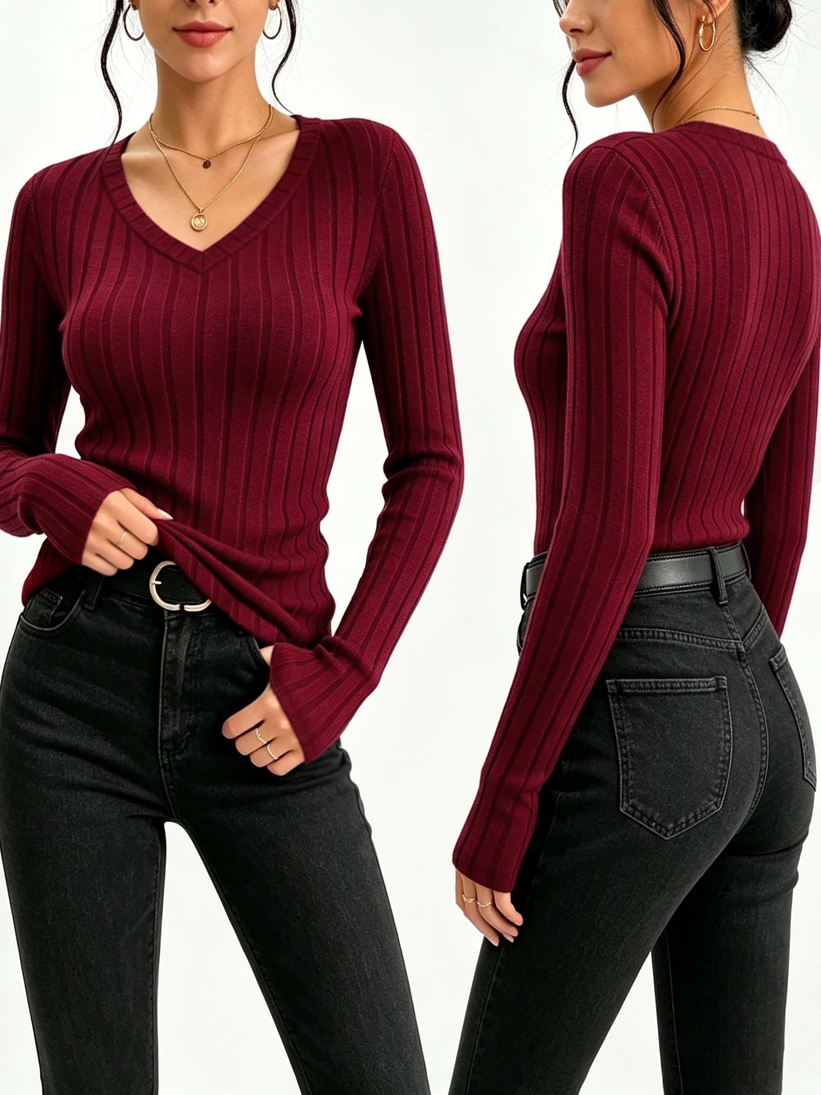 Top de punto acanalado con cue - Winter Clothing For Women reseña y precio