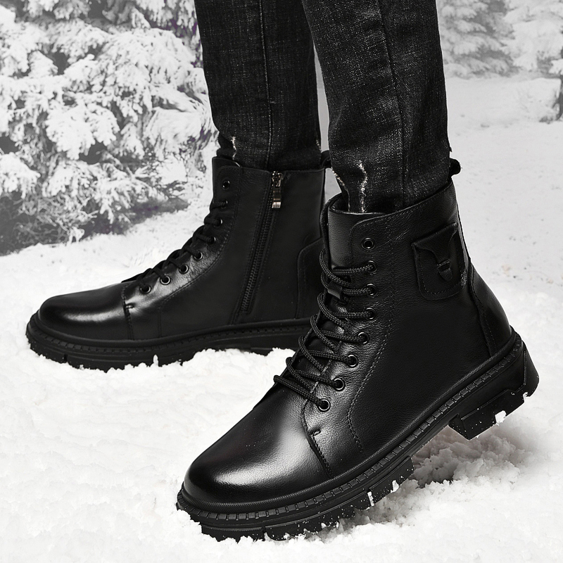 Botas de cuero genuino para ho - Winter Clothing Hiking reseña y precio