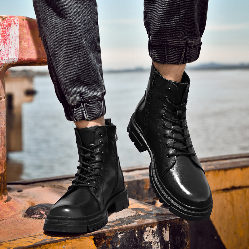 Botas de cuero genuino para ho - Winter Clothing Hiking reseña y precio
